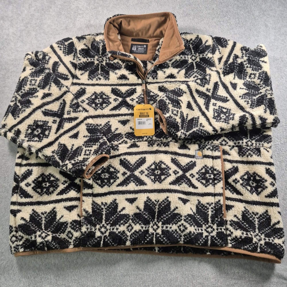 NEW Carhartt Women's OJ6470-W Nordic Aztec Fleece Pullover Plus Size 3X 24-26